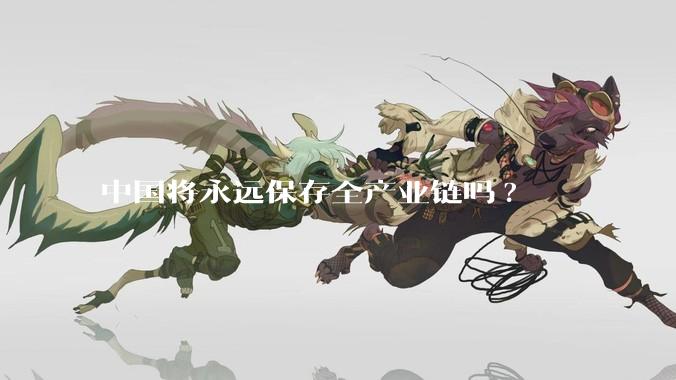 中国将永远保存全产业链吗?